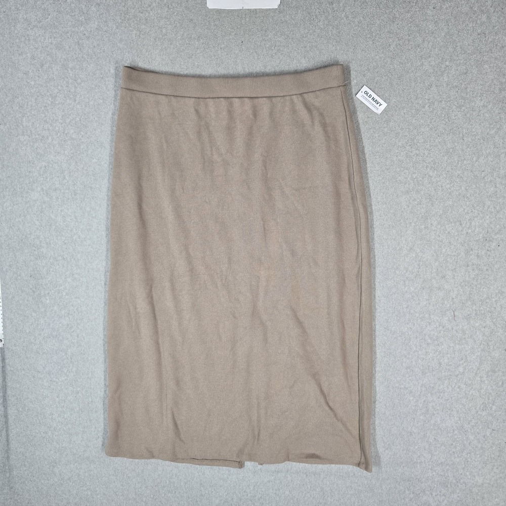 Old Navy Women Skirt XL Brown Knit Maxi Cozy Column Stretch NWT